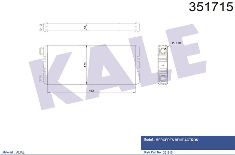 KALORIFER RADYATORU ACTROS 1844/1848 YENI MOIDEL