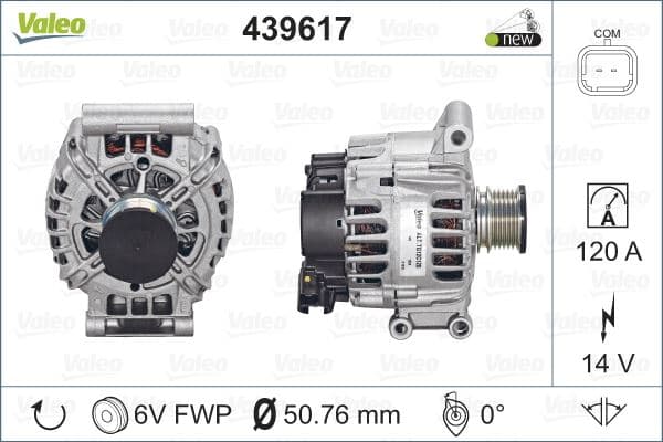 ALTERNATOR 12V 120A DS3 C3 III P208 P308 P207 P3008 P2008 PARTNER TEPE 207 P308 P508 P208 P5008 C3 P