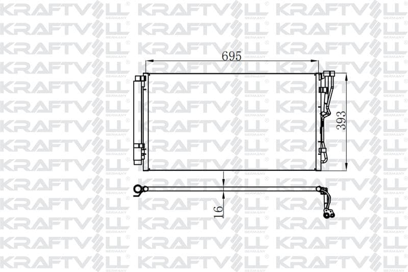 KLIMA RADYATORU (KONDANSER) SONATA 10-> KIA OPTIME 12-> (715×382×12)